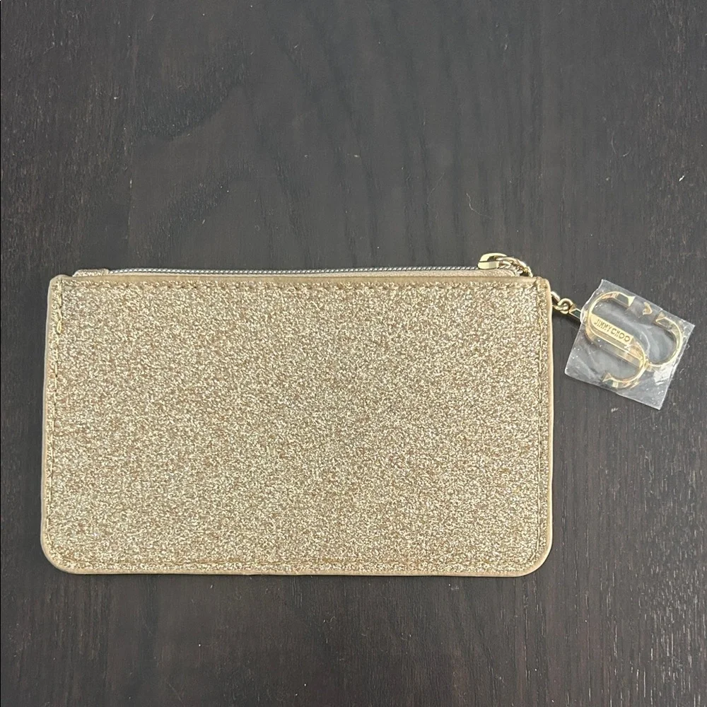 Jimmy Choo Parfums Shimmering Gold Card Case Pouch - Picture 4 of 5